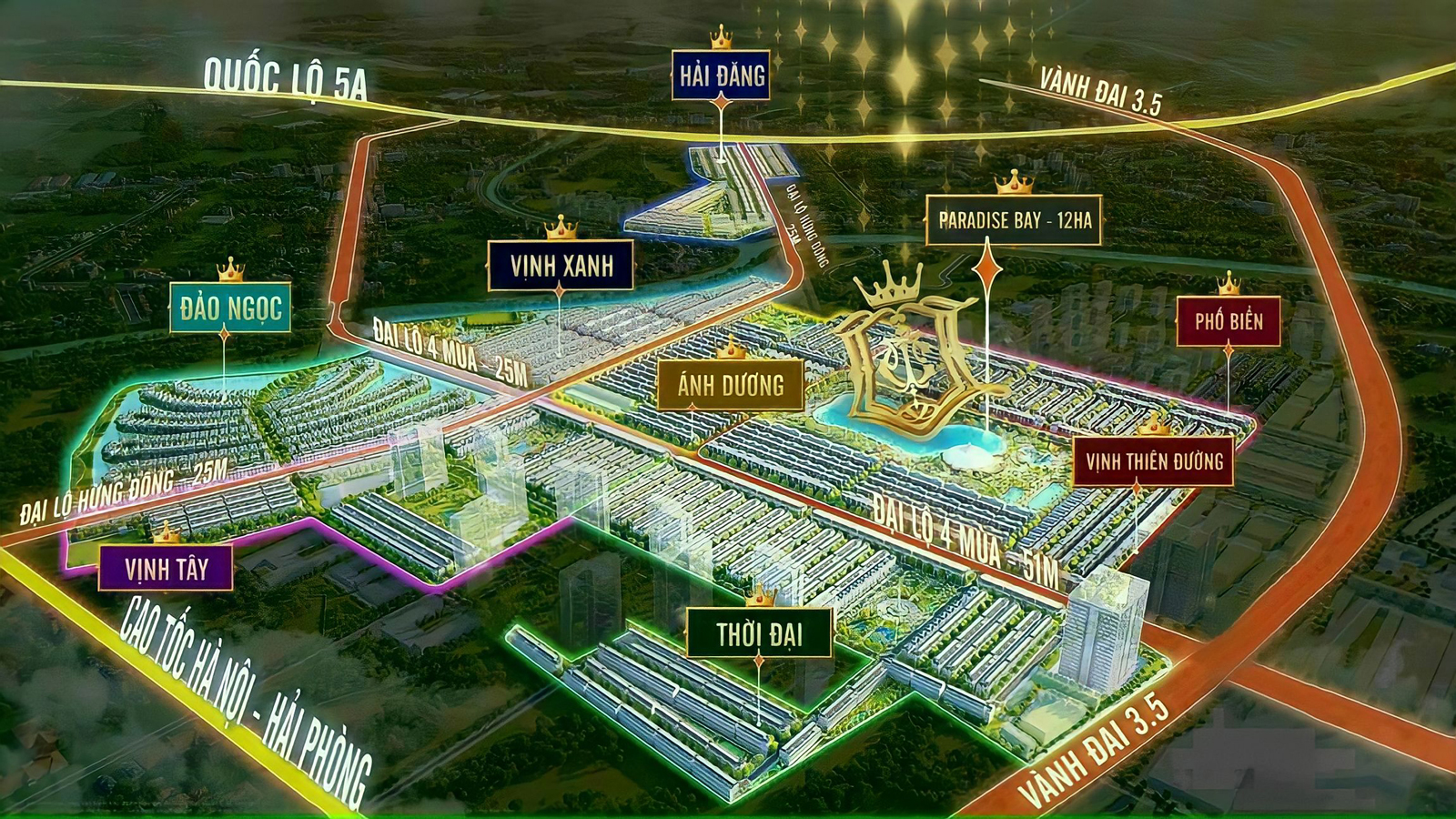 Khám phá các phân khu tại Vinhomes Ocean Park 2,3