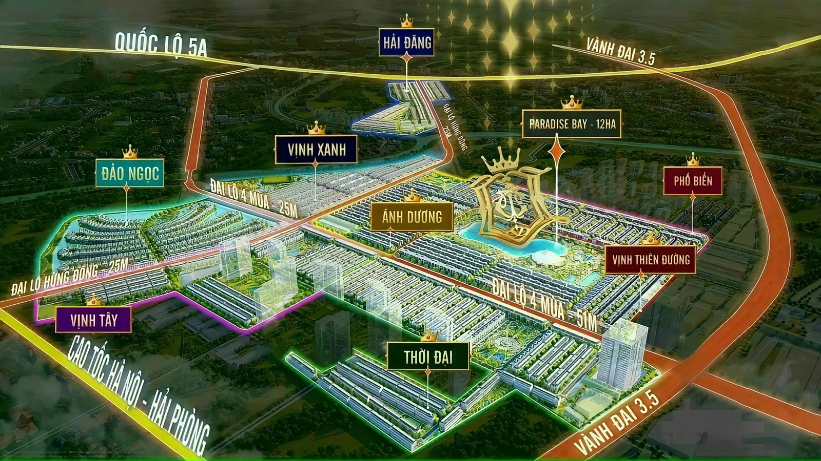 Khám phá các phân khu tại Vinhomes Ocean Park 2,3