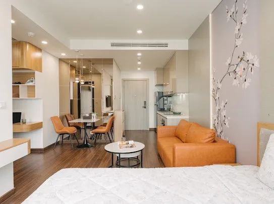 Homestay Masteri Vinhomes Smart City - Lake View có bể bơi vô cực