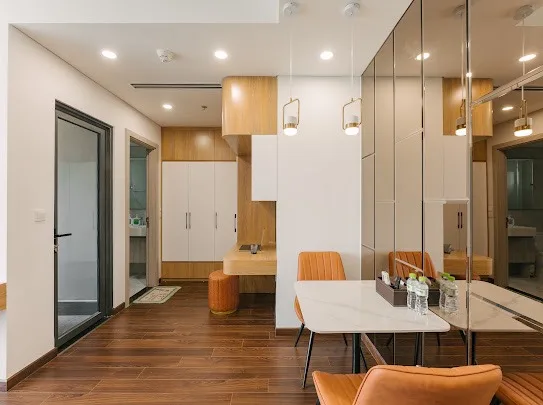 Homestay Masteri Vinhomes Smart City - Lake View có bể bơi vô cực