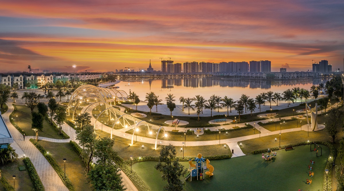 Hồ nước ngọt ngọc trai tại Vinhome Ocean Park 2,3