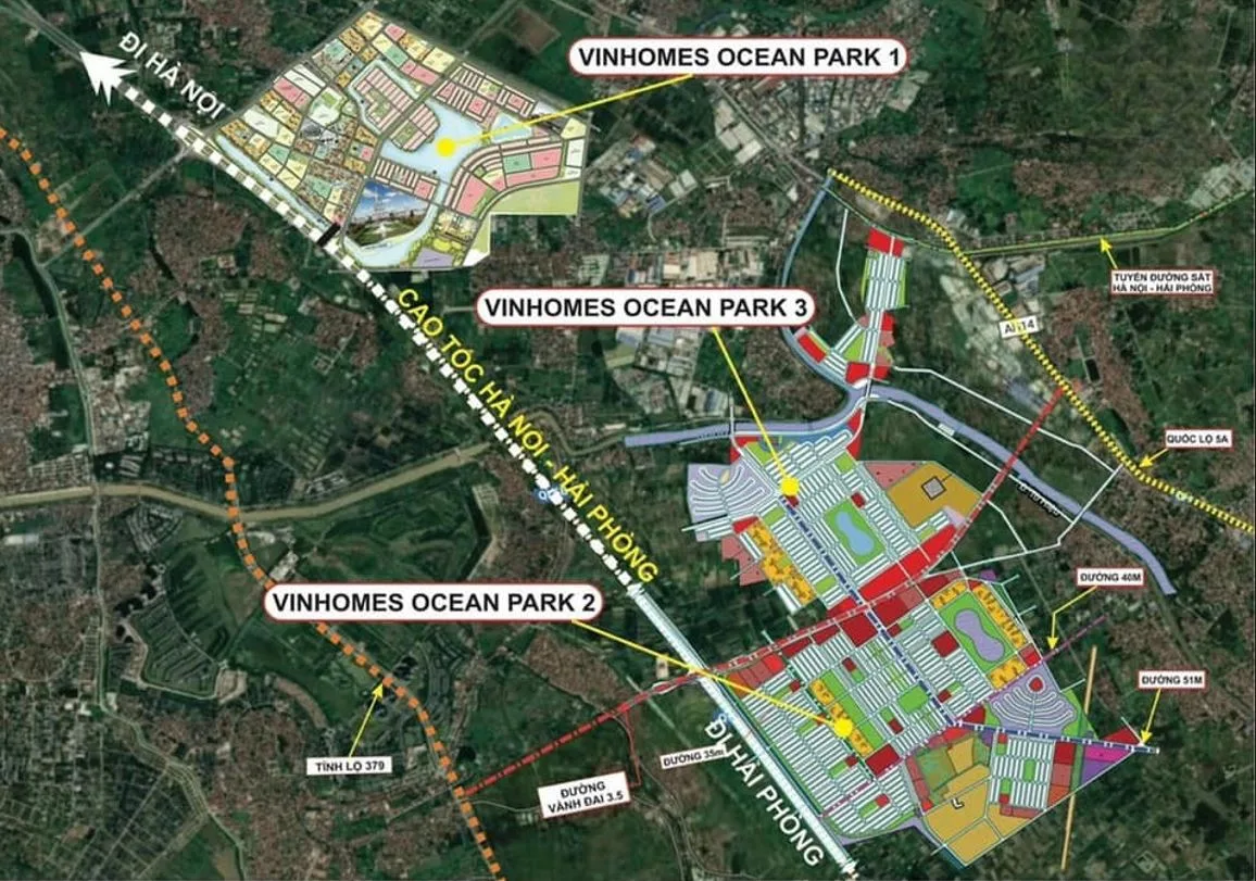 Cách di chuyển đến Vinhome Ocean Park