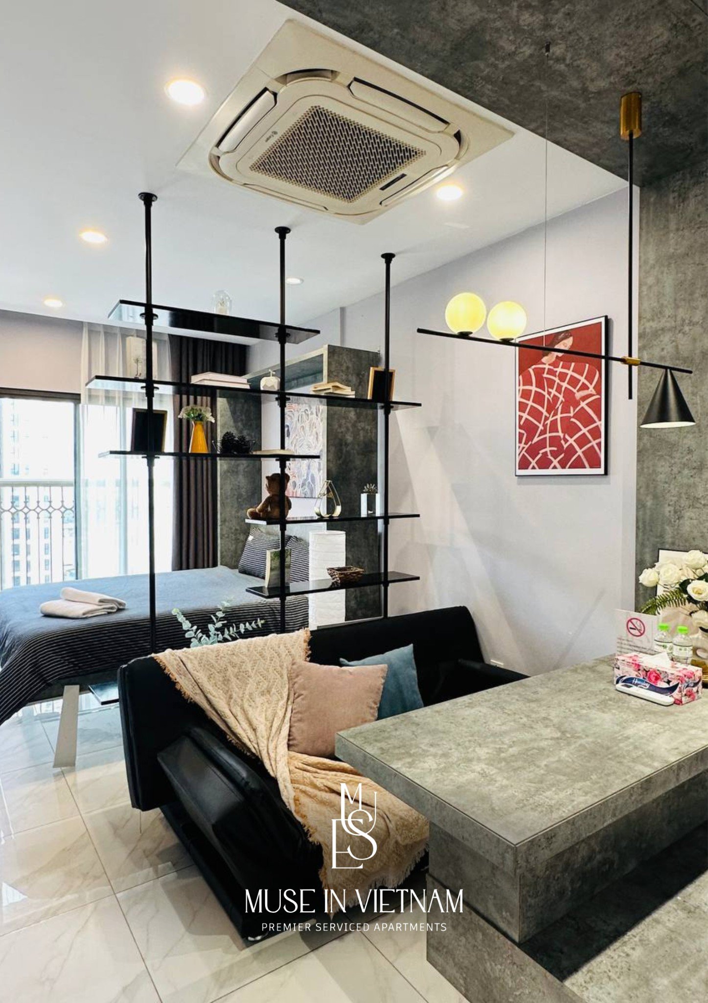 Homestay D'ElDorado Tây Hồ | Căn hộ Sandy Studio View Hồ Tây Full Nội Thất