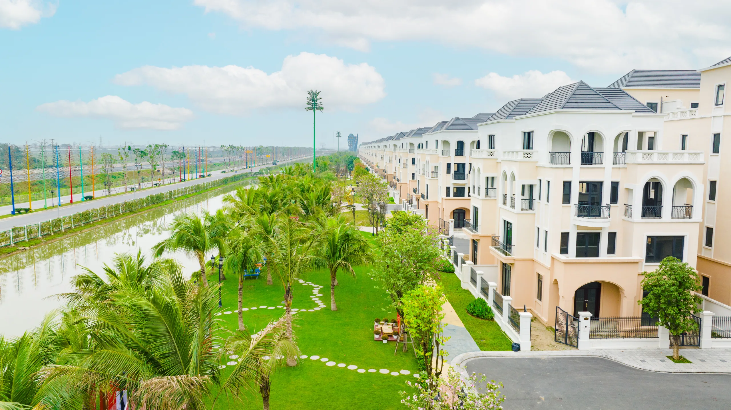 Không gian Silk Park tham khảo trong lịch nghỉ tại studio Ocean Park có máy chiếu – hình ảnh mang tính chất minh hoạ