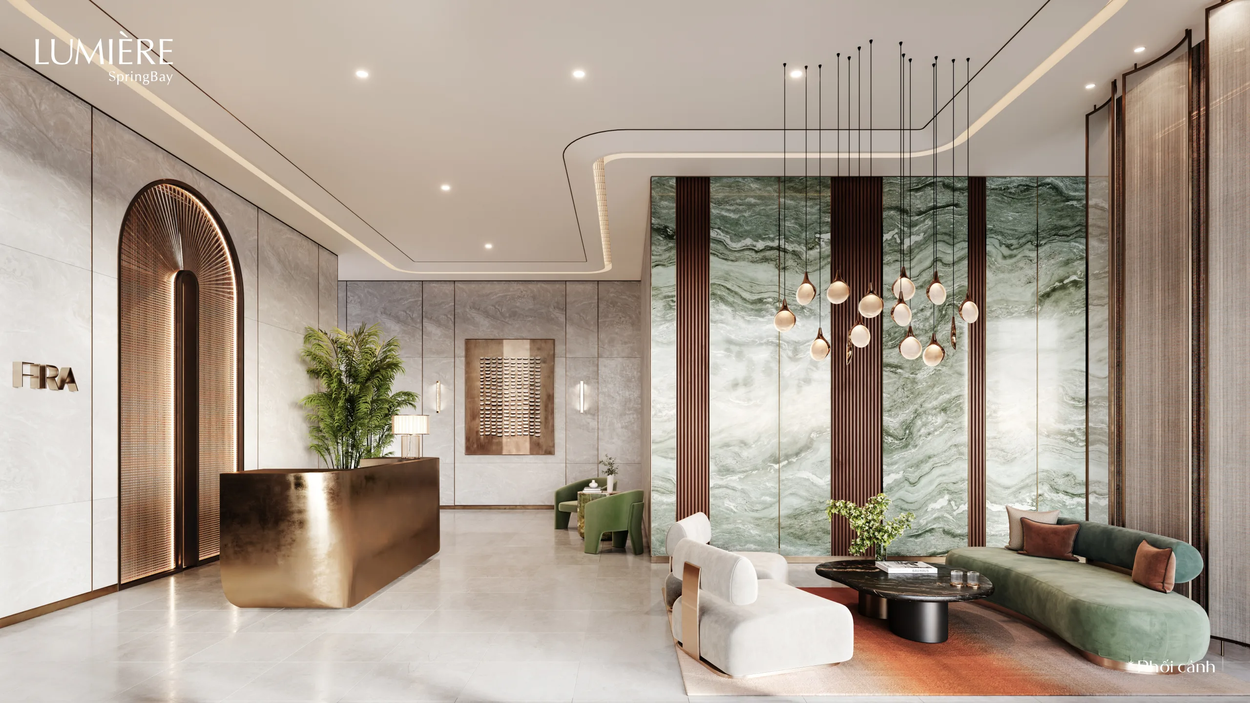 Nhận diện ảnh phối cảnh sảnh khi kiểm tra ảnh thật homestay Ocean Park – hình ảnh mang tính chất minh hoạ